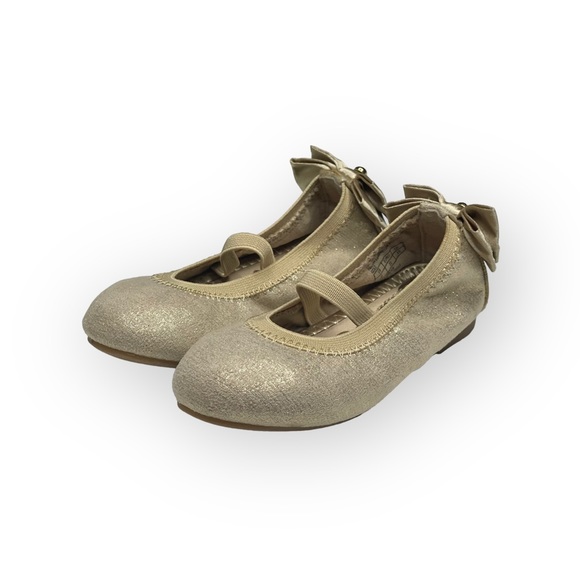 new Sam Edelman ❤︎ Bow Back Mary Jane Ballet Flats ❤︎ Glittery Gold ❤︎ 6 EU 22 - Picture 10 of 16